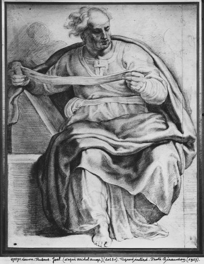 The Prophet Joel, after Michelangelo Buonarroti by Peter Paul Rubens